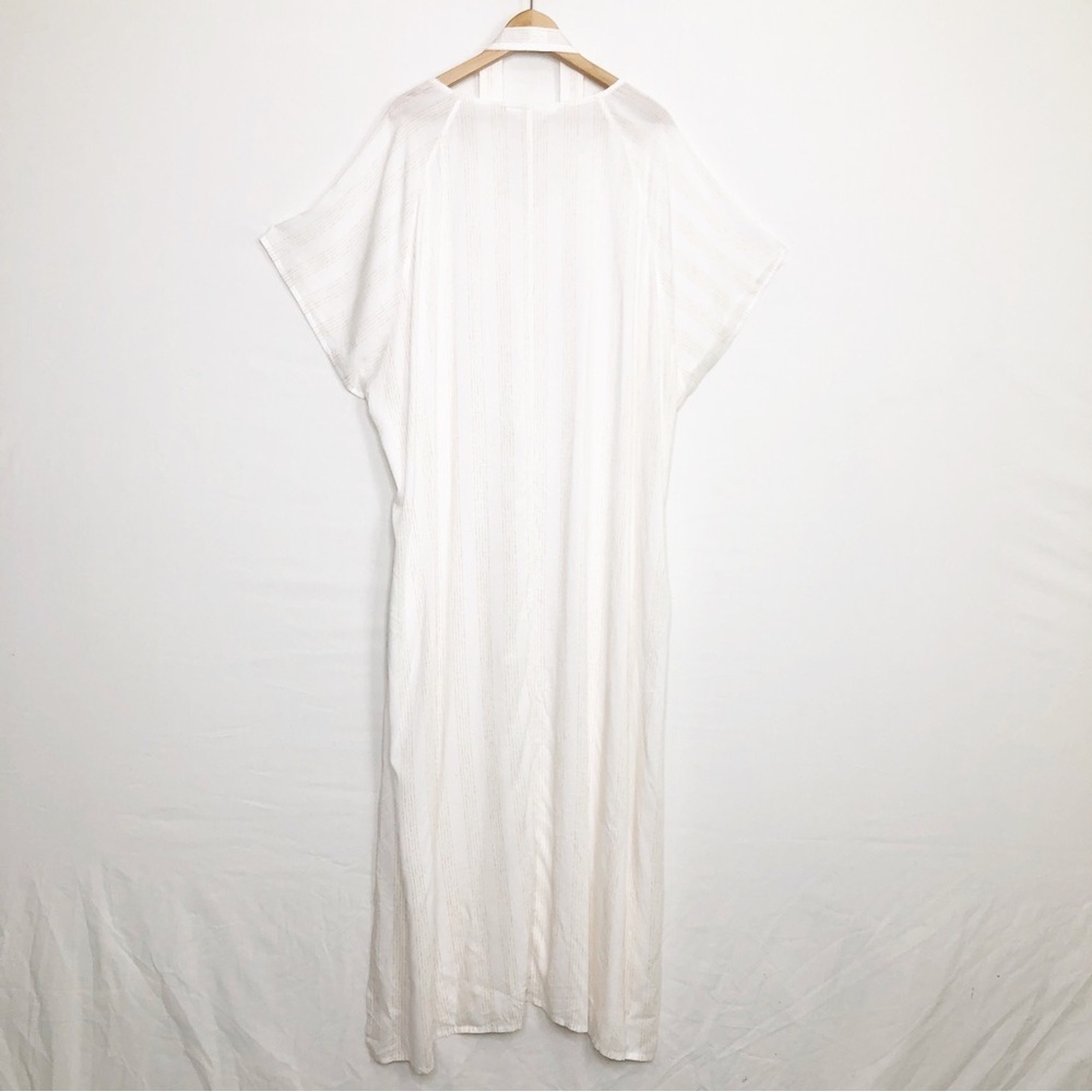SummerSalt cream & tan graphic pinstripe caftan - Picture 11 of 13